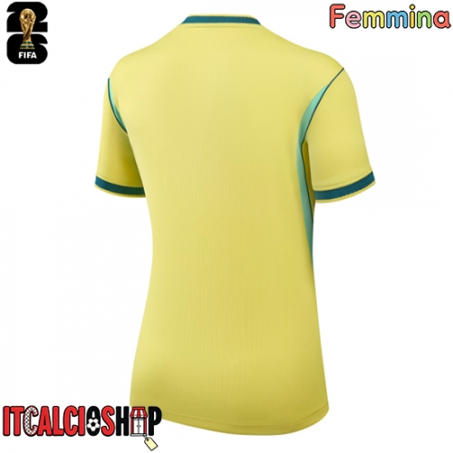 Brasile Prima Maglia Femmina Mondiali 2026 Manica Corta